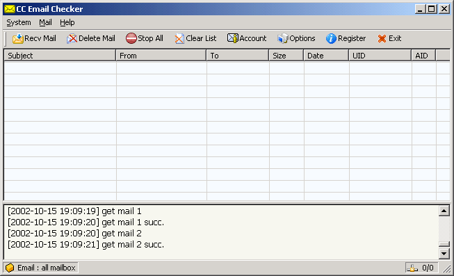 CC Email Checker Screenshot